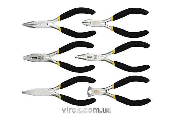 Плоскогубці, щипці, кусачки VOREL міні, l= 125 мм, Набір 6 шт. [4/40] Одеса