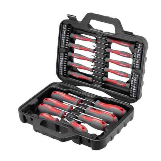 Набор отверток с комплектом насадок, 58 ед., Cr-V INTERTOOL VT-3358 Киев