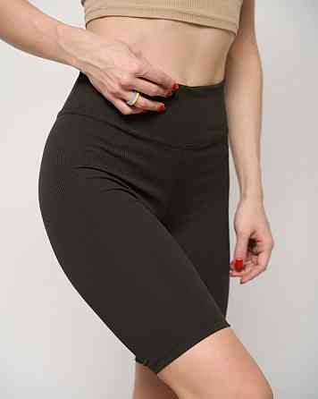 Велосипедки женские в рубчик Nicoletta 10075 S, M, L, XL, XXL, Хаки Киев