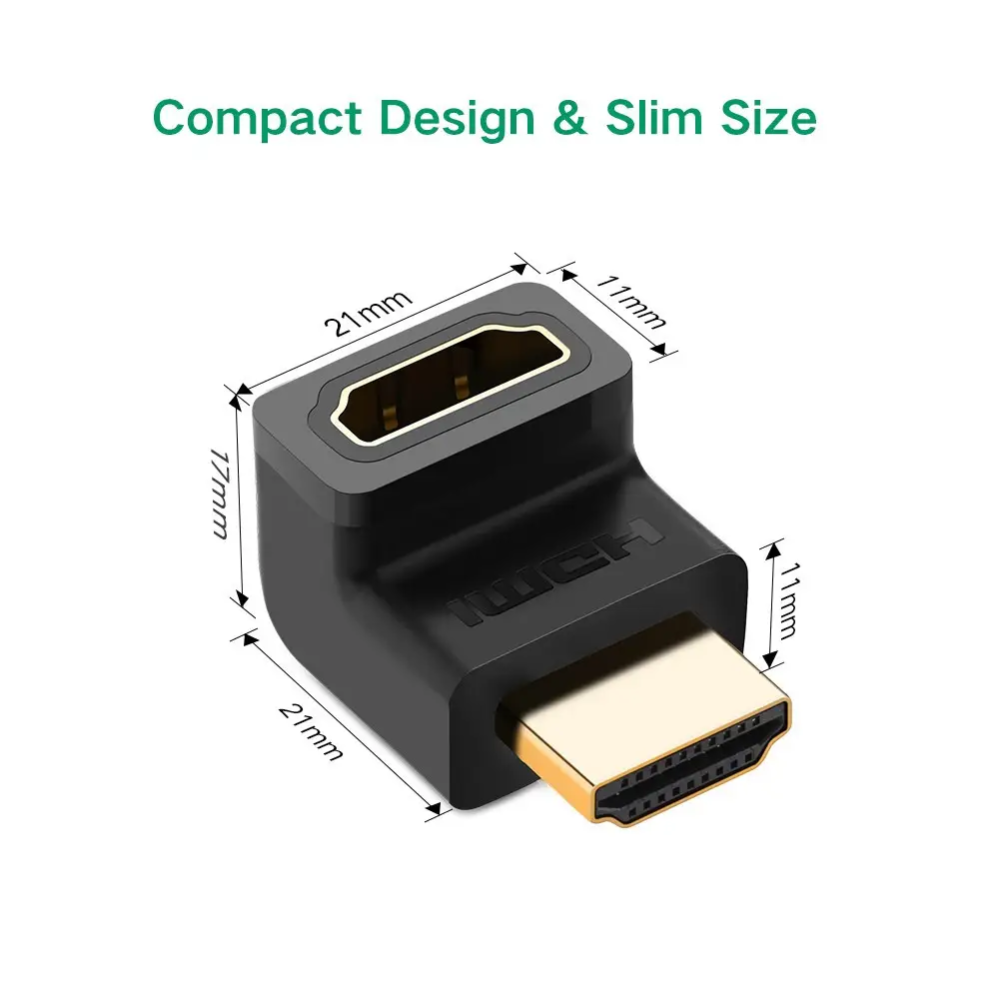 Адаптер UGREEN HDMI 4K Adapter Male to Female Up-angled Київ - фото 5
