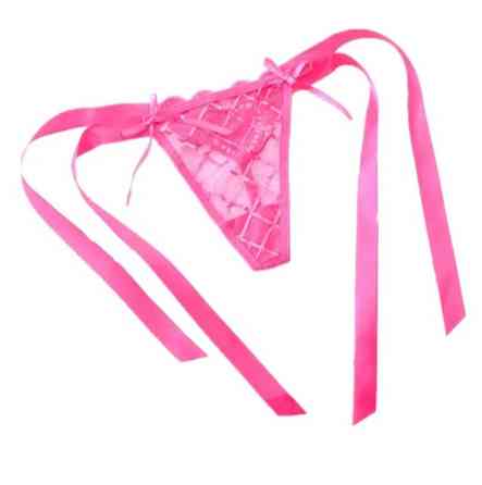 Еротичні трусики малинові - розмір універсальний, на зав'язках Київ