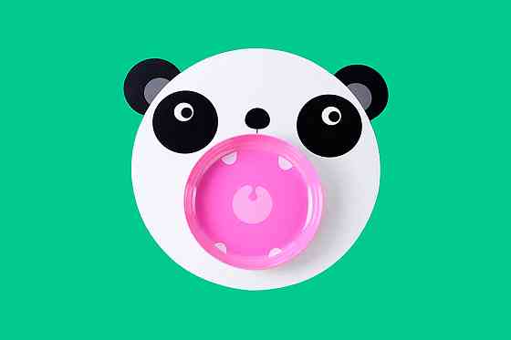 Тарілка з підставкою Панда Рівне