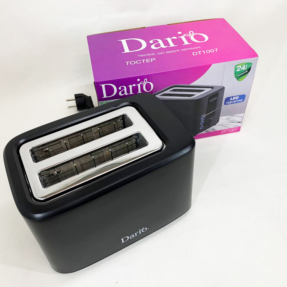 Потужний тостер для дому та кухні DARIO DT1007 750 Вт, Тостер для прожарювання хліба QR-51 Івано-Франківськ - фото 10