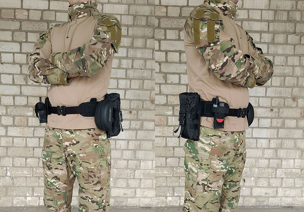 Розвантажувальний тактичний пояс РПС із кріпленням MOLLE чорний (варбелт, warbelt) Коломия - фото 4