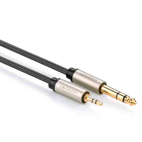 Аудиокабель UGREEN AV127 3.5mm to 6.35mm TRS Stereo Audio Cable 1m Gray Одесса