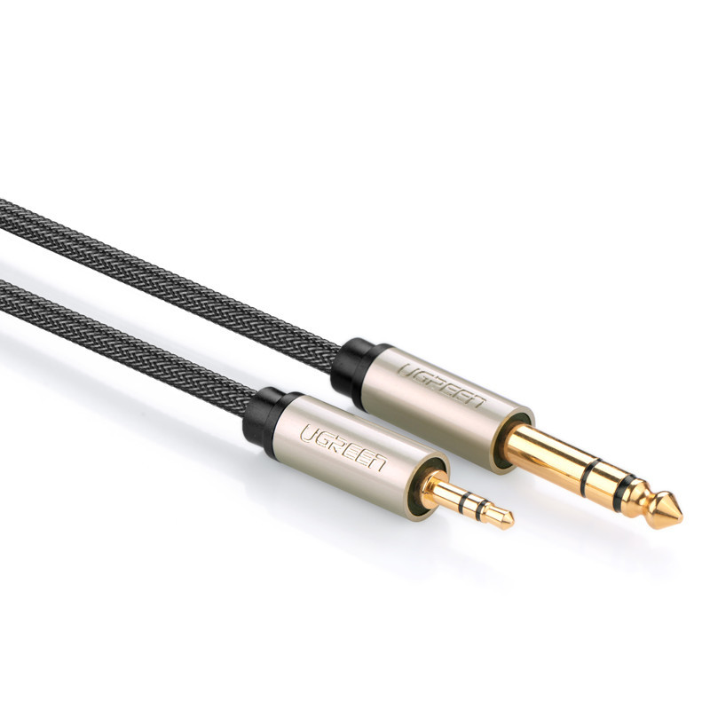 Аудиокабель UGREEN AV127 3.5mm to 6.35mm TRS Stereo Audio Cable 1m Gray Одесса - изображение 3