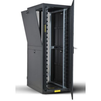 Шкаф напольный Kingda 42U 19" 600x1000, RAL9004, перф. двері, розібрана (KD-002-6042M) Винница - изображение 2