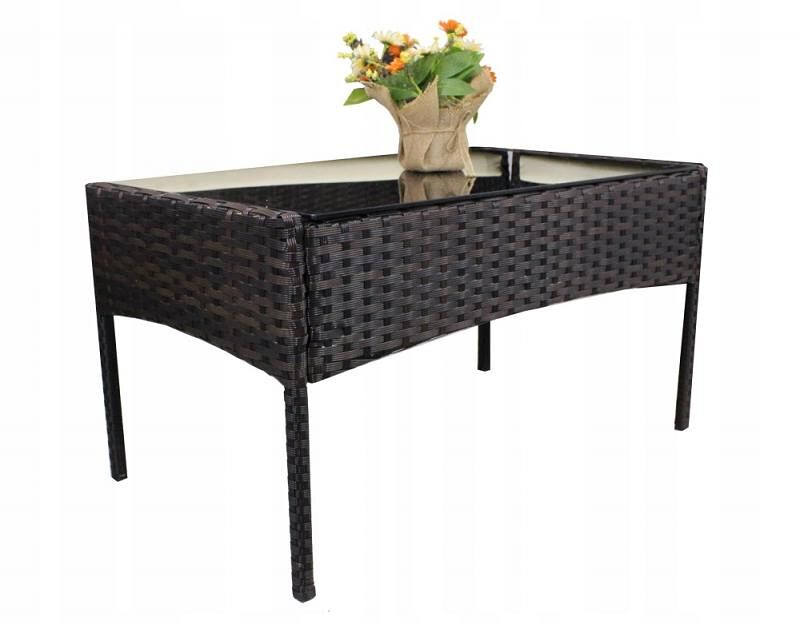 Комплект меблів з ротангу (Диван + 2 крісла + стіл) для саду кафе тераси, Коричневий Київ - фото 3