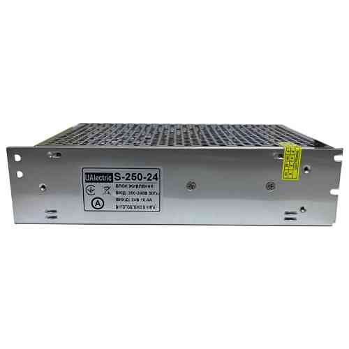 Блок питания UAlectric S-250-24 24В 10.4А 250Вт импульсный перфорированный корпус для LED, замков, видеонаблюд Киев