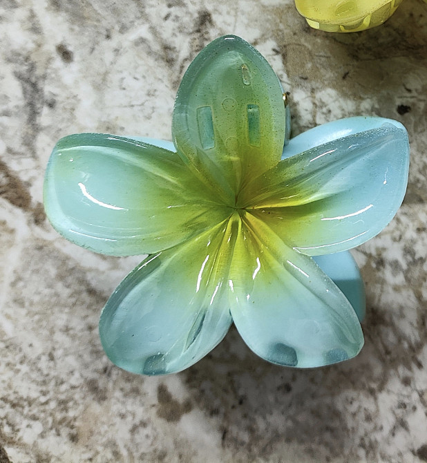 Заколка-крабік квітка 6 см Смела - изображение 4