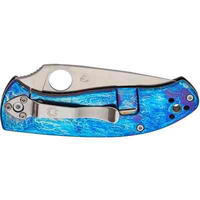 Ніж Spyderco Tenacious D2 Titanium Blue (C122TIBLD2P) Вінниця