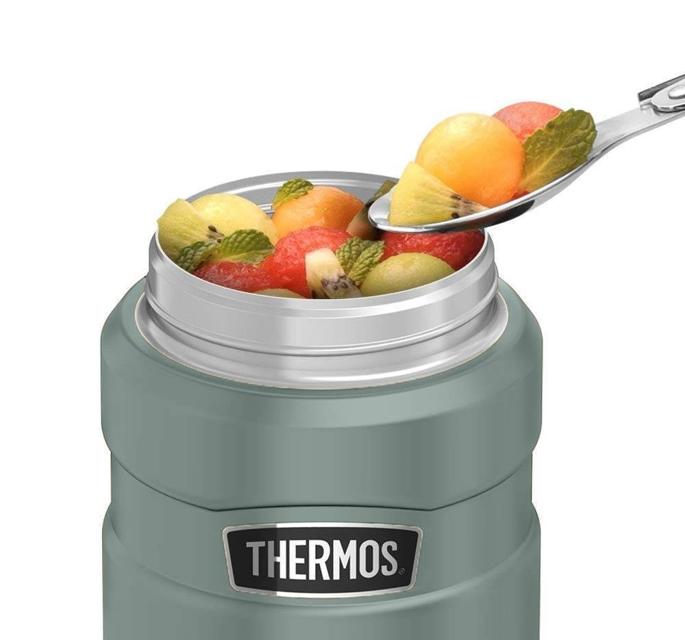 Термос для їжі з ложкою 0,47 літрів Thermos "King Food Flask Duck Egg" (173028) Неіржавка сталь Нововолинськ - фото 5
