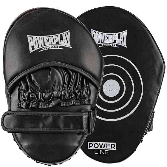 Лапи боксерські PowerPlay 3051 Чорні PU [пара] Кам'янське