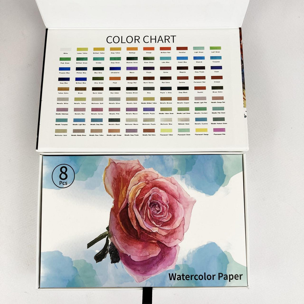 Набір акварельних фарб для малювання Professional Paint Set 90 кольорів в наборі акварельний папір і пензлики Кам'янець-Подільський - фото 7
