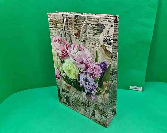 Большой бумажный пакет вертикальный  25/37/8(артBV-097) (12 шт) Харьков