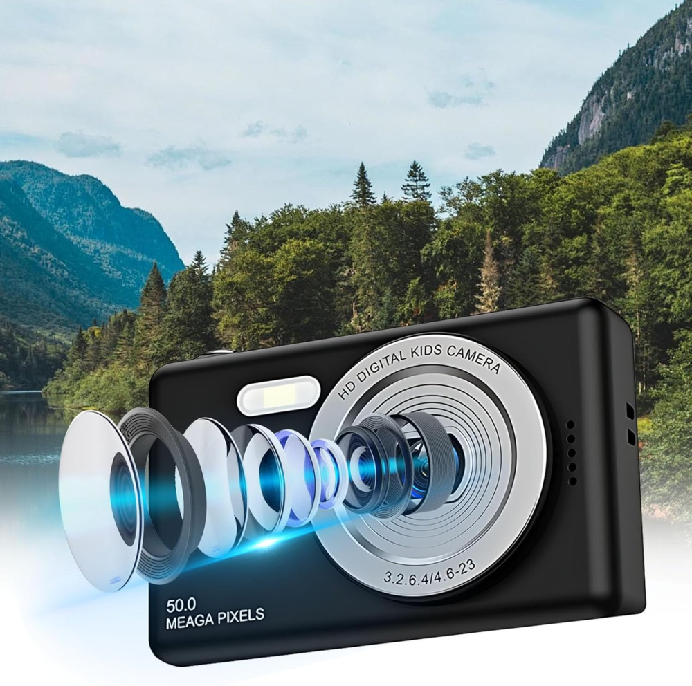 Цифровая камера 4K 50МП: компактный фотоаппарат для видеоблогов, 8х зум, 2.4