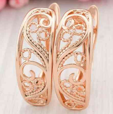 Серьги Xuping 30977, размер 16*6мм, позолота РО Киев