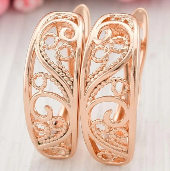 Серьги Xuping 30977, размер 16*6мм, позолота РО Киев - изображение 1