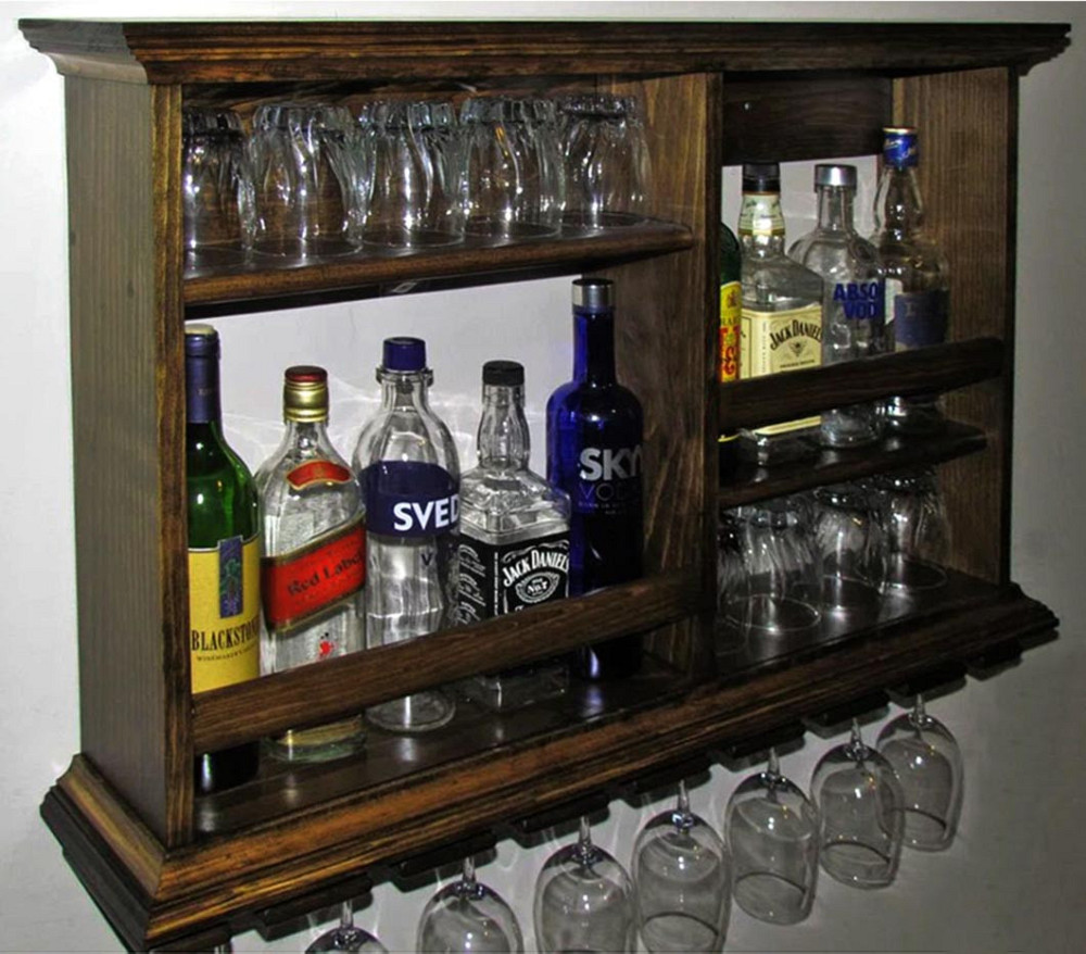 Настінна винна полиця "Сітара" капучино Миколаїв - фото 1