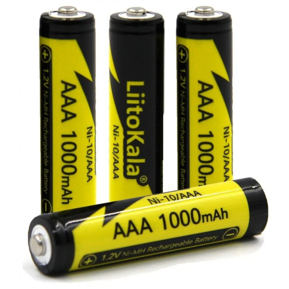 Аккумулятор LiitoKala Ni-10/AAA 1.2V 1000mAh (Черный с желтым) Киев - изображение 7