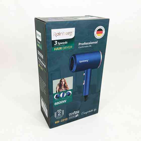 Фен для волос от сети Rainberg RB-2212, Фен с режимом регулировки температуры практичный MO-76 Львов