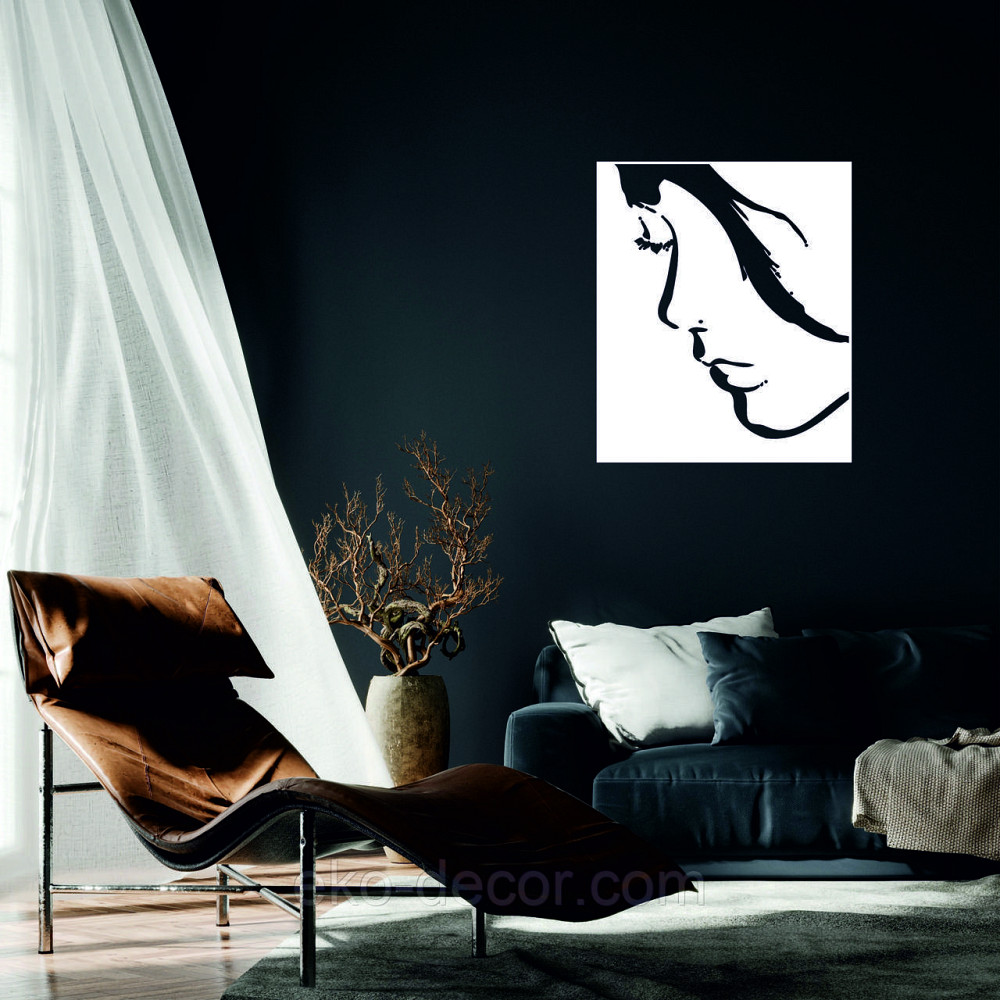 Декоративное настенное Панно «Женский Образ», Декор на стену 90*76 см, Белый Киев - изображение 2