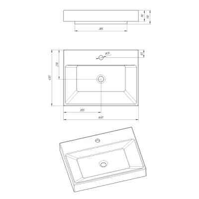 Раковина GRANADO Nueno white gel (gbs0705g) Вінниця