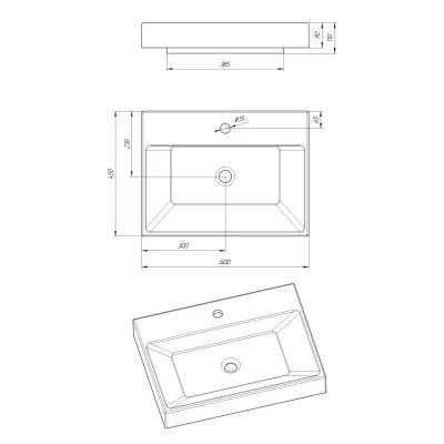 Раковина GRANADO Nueno white gel (gbs0705g) Винница - изображение 6