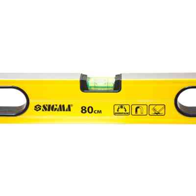 Рівень Sigma магнітний, 3 капсули + вічко 80см (3732081) Вінниця