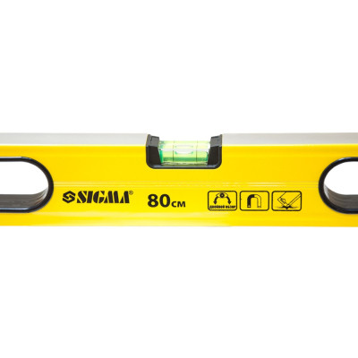 Рівень Sigma магнітний, 3 капсули + вічко 80см (3732081) Вінниця - фото 3