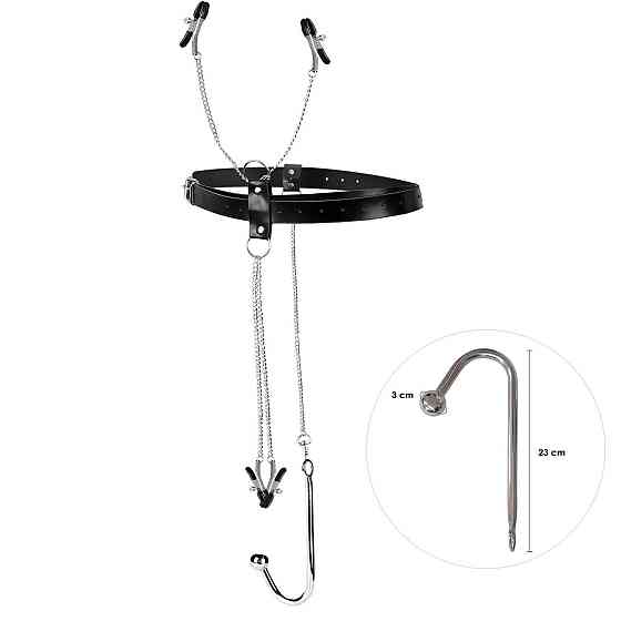 Бондажний набір із металевим анальним гаком №2 Art of Sex Blanca Bondage set with anal hook №2 Sex Aura Київ