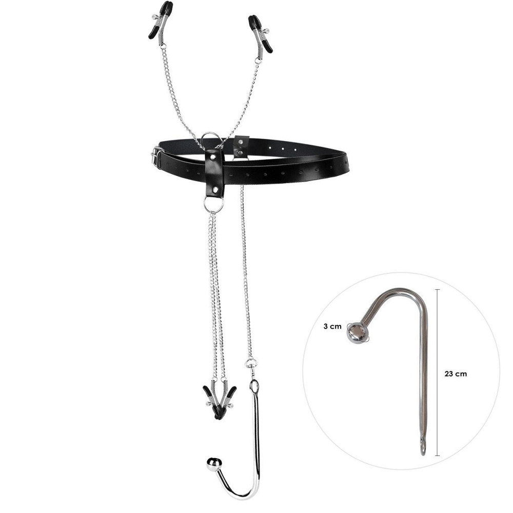 Бондажний набір із металевим анальним гаком №2 Art of Sex Blanca Bondage set with anal hook №2 Sex Aura Київ - фото 1