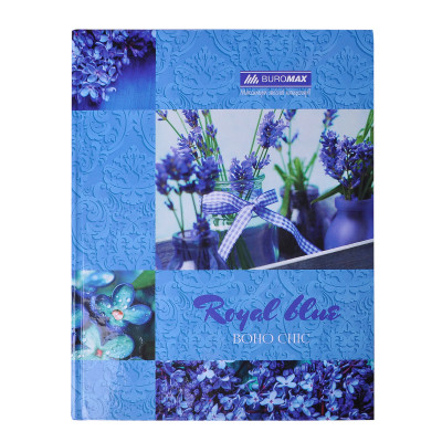 Канцелярская книга Buromax А4 BOHO CHIC, 96 листов, клетка, синяя (BM.2400-202) Винница - изображение 1