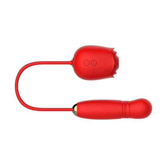 Вакуумный стимулятор в виде розы Every Night Toys с пульсацией, красный Sex Aura Киев