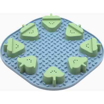 Універсальний посуд для тварин Fiboo Snoopy + fibnoose килимок для злизування ласощів і їжі з елементами гри, синій (FIB0265) Вінниця