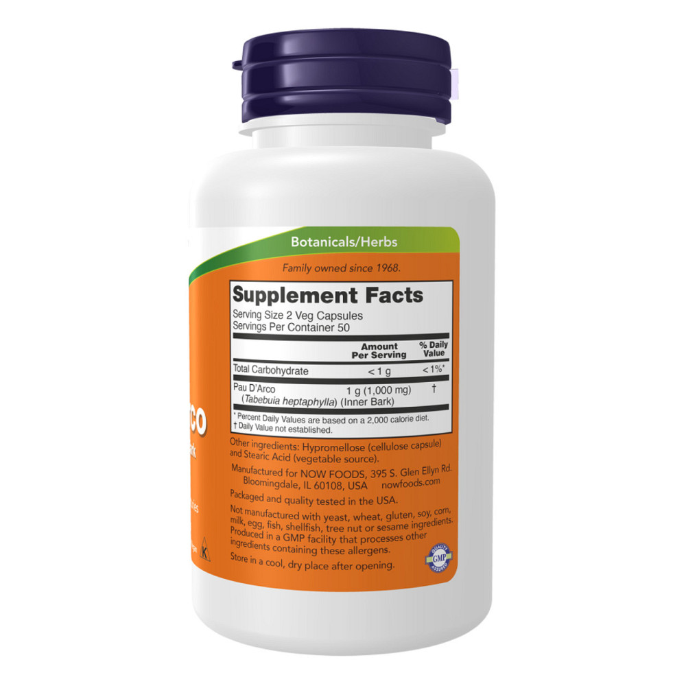 Пау Дарко Now Foods Pau D' Arco 500mg 250 раст капс Киев - изображение 5