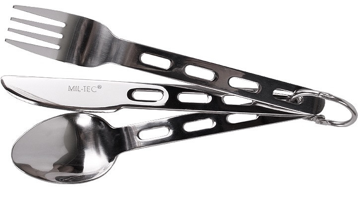 Туристичний Набір Столових приладів 3 предмети Mil-Tec від Sturm (14623000) Нержавіюча сталь Нововолинськ - фото 2