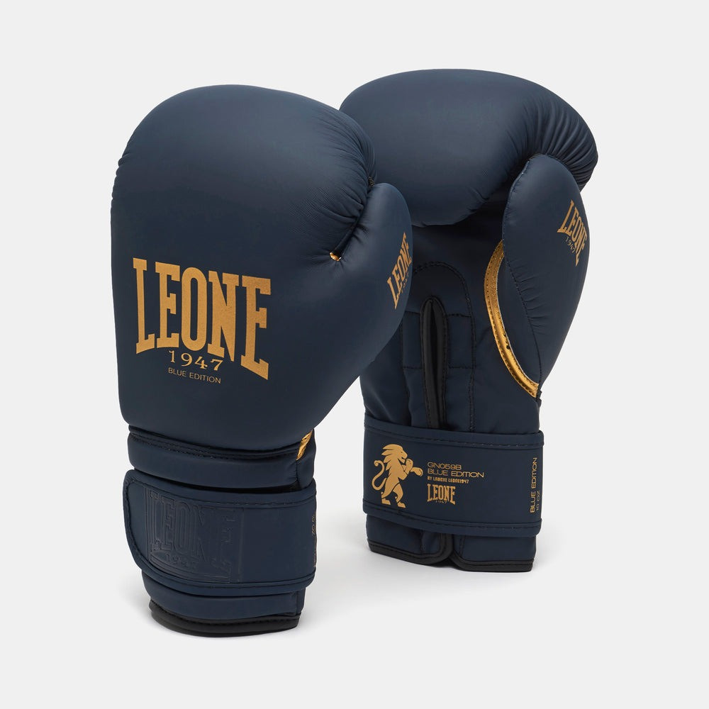 Боксерские перчатки Leone GN059B Blue Edition 12 унций (капу в комплекте) Киев - изображение 2