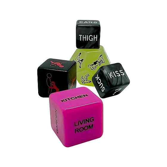 Набор кубиков Wooomy Ooo 5 Dice Set (EN): места и позы для секса, интимные действия и части тела Sex Aura Киев
