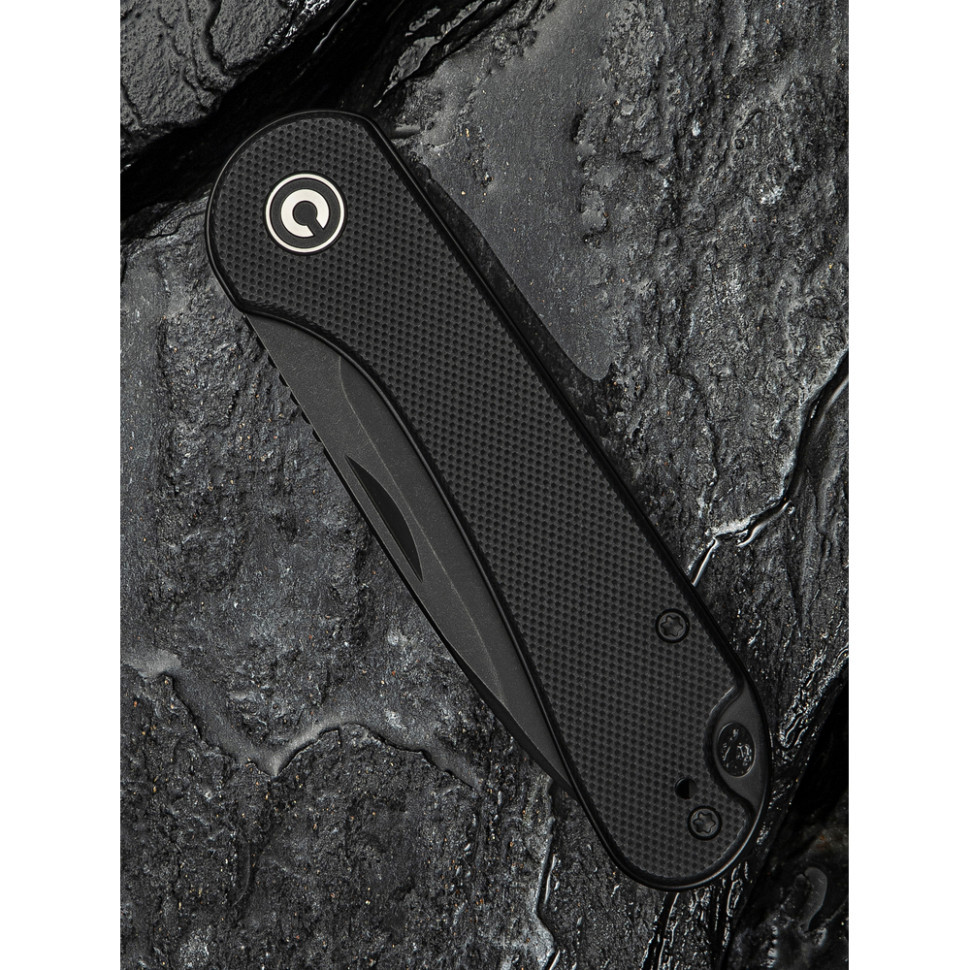 Ніж складаний кишеньковий Civivi Elementum Slip Joint, (7.5 см) 14C28N / G10 чорний Киев - изображение 13