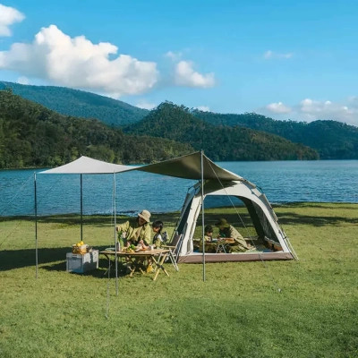 Палатка Naturehike чотиримісний із тентом автоматичний Ango CNK2550WS010, коричневий (6927595789094) Вінниця - фото 4