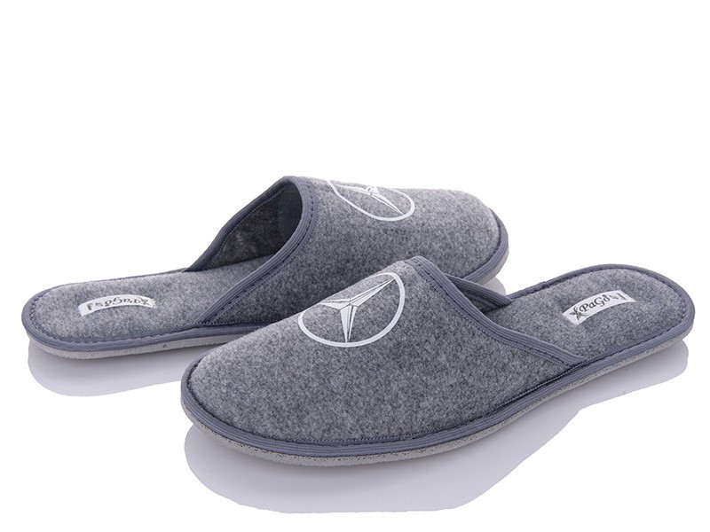 Тапочки чоловічі кімнатні тихий хід Повсть PaGo "БМВ Мерседес" сірий, тапочки з повсті Одесса - изображение 6