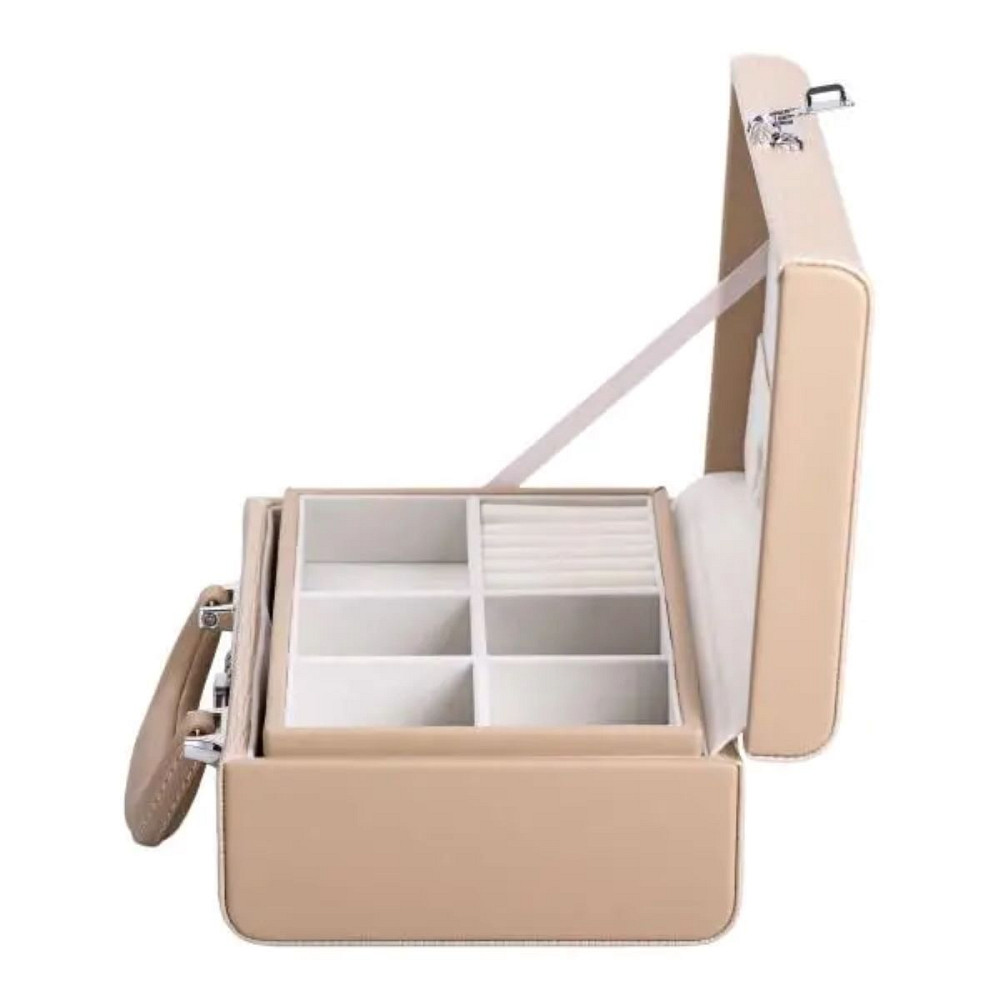 Скринька для прикрас з еко шкіри 2 яруси з кодовим замком органайзер для ювелірних виробів HP-5-24CR Коломия - фото 2