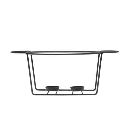 Марміт круглий 2,5л 27,9см кераміка скляна кришка + метал.підставка чорний 6426 KAMILLE Житомир