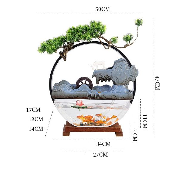 Подставка для благовоний 50х47 см, декоративный водопад, АКВАРИУМ, светильник, подставка для благовоний 5в1!! Кременчуг - изображение 2