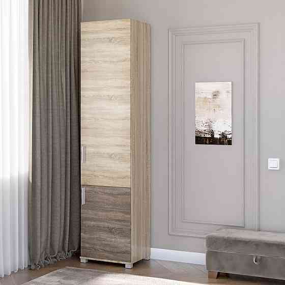 Шкаф-пенал закрытый Эверест Бриз-15 сонома + трюфель (DTM-2268) Львов