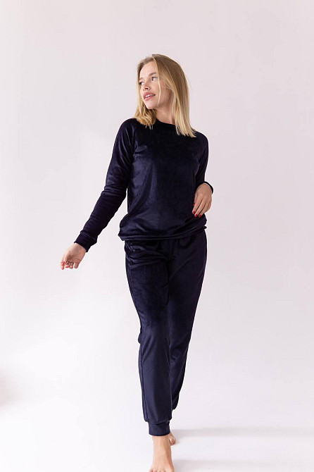 Велюровий спортивний костюм жіночий Синій XS Харків - фото 4