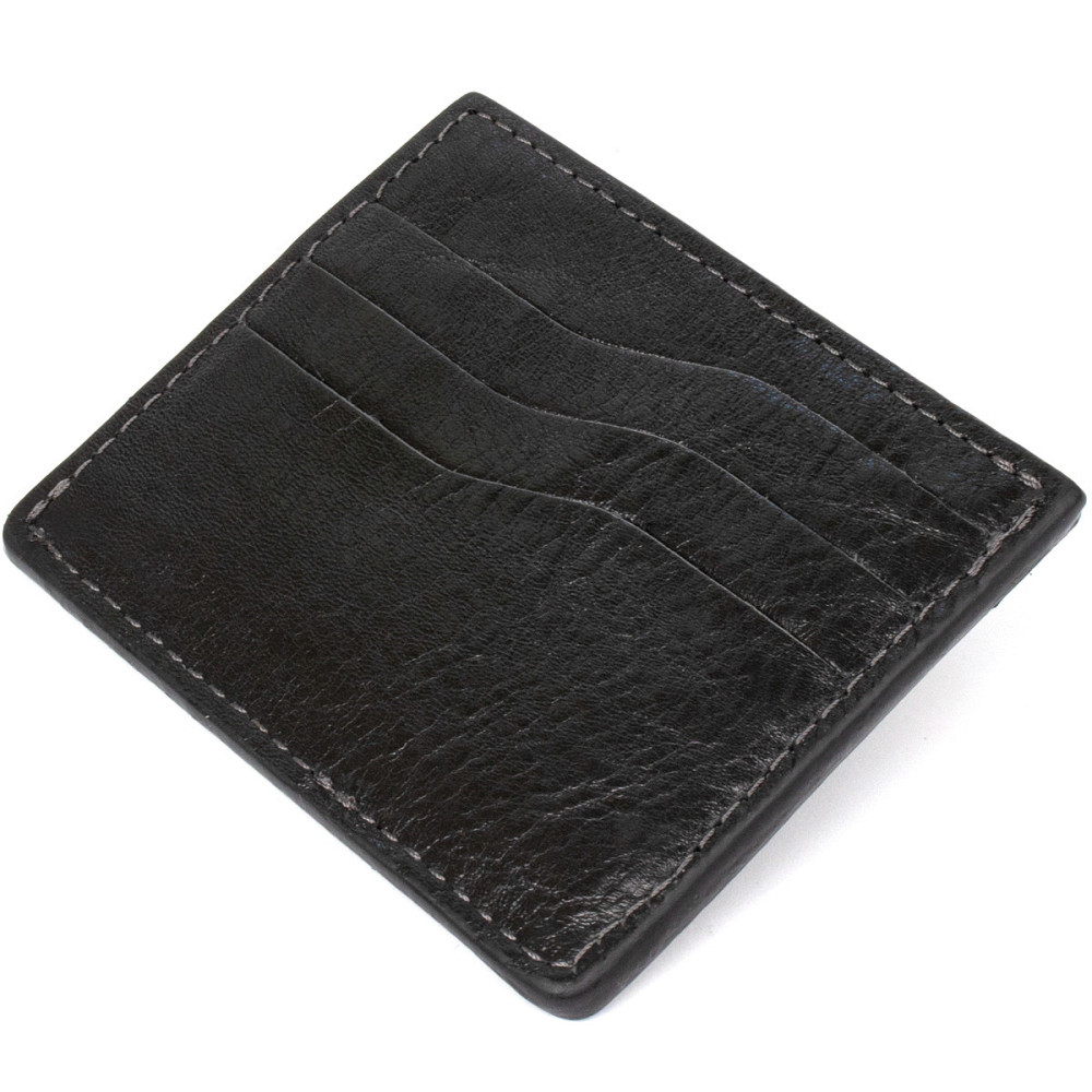 Кожаный картхолдер Черный (GRANDE PELLE) Киев - изображение 6