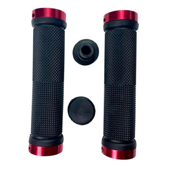 Ручки керма 130мм із затиском Lock-On з двох сторін, чорно-червоні FL-426 Мукачево - фото 1