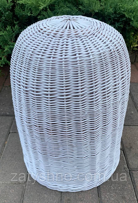 Люстра із лози плетена, біла Київ - фото 1